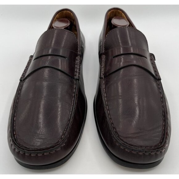 Zelli Monza Italian Calfskin Burgundy Driver Loafers Men’s Size 10 Dress Shoes main image 7